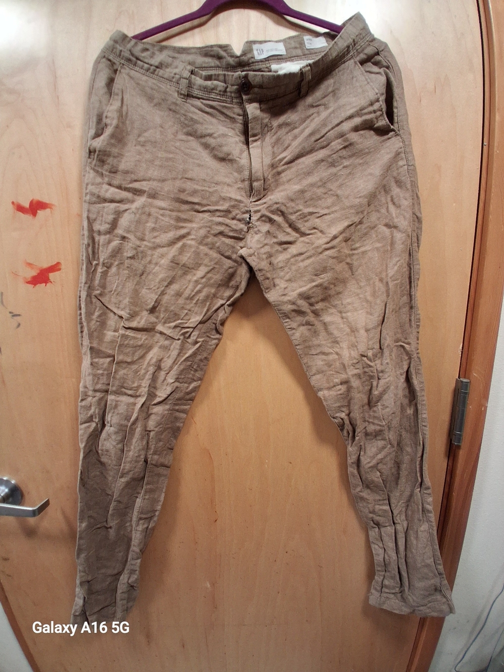 GAP Men's Khaki Linen-Blend Chinos - Tan